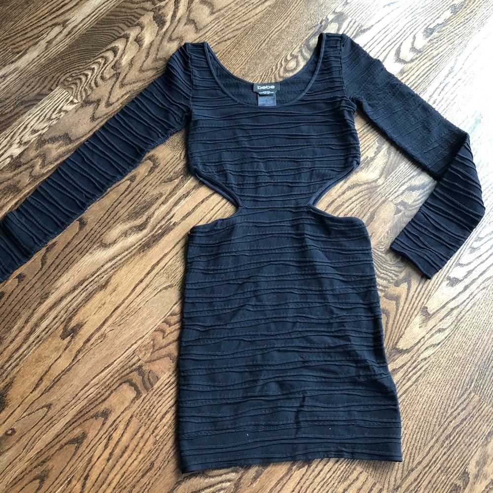 Bebe bodycon black dress